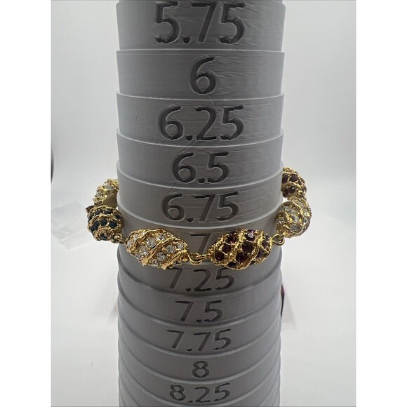 Vintage Camrose Kross Jacqueline Kennedy "The Royal Egg" Crystal Bracelet JBK - Picture 10 of 10